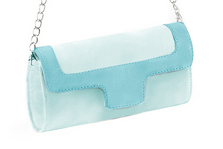 Aquamarine blue luxurious elegant clutch for ceremonies, weddings and evenings out.